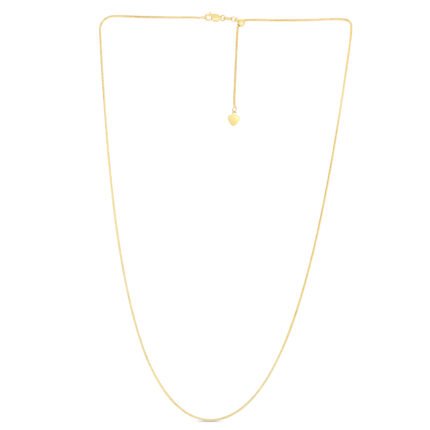 14K Gold 1mm Adjustable Franco Chain