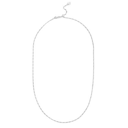 Silver 1.5mm Adjustable Flat Figaro Chain