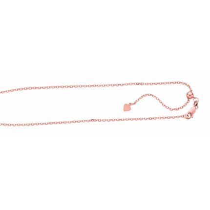 Silver 1.8mm Adjustable Rose Cable Chain