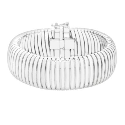 Silver Tubogas 7.5" 18mm Bracelet
