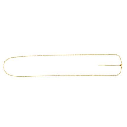 14K Gold 1.7mm Endless Adjustable Flat Cable Chain
