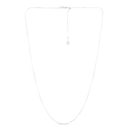 14K Gold 0.80mm Adjustable Octagonal Snake Chain