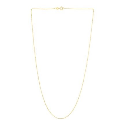 14K Gold 0.9mm Diamond Cut Bead Chain