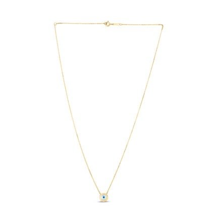 14K MOP Evil Eye Necklace