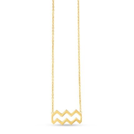 14K Gold Aquarius Necklace