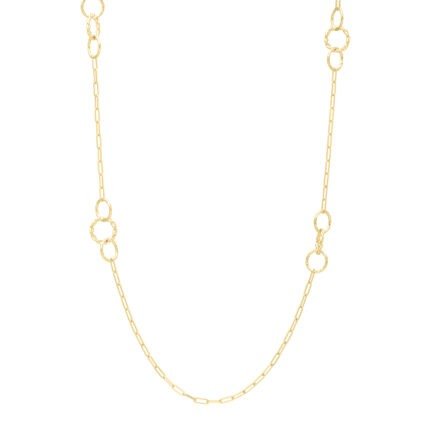 14K Twisted Link Paperclip Necklace