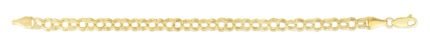 14K Gold Small Double Link Charm Bracelet