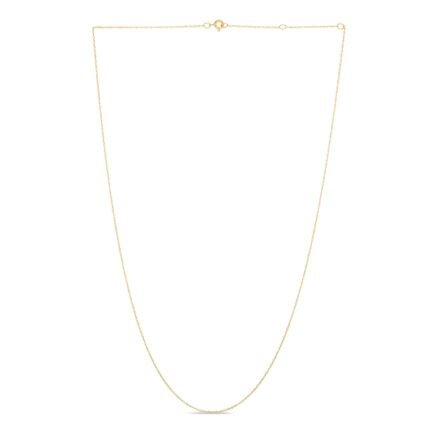 14K Gold .5mm Double Extendable Rope Chain