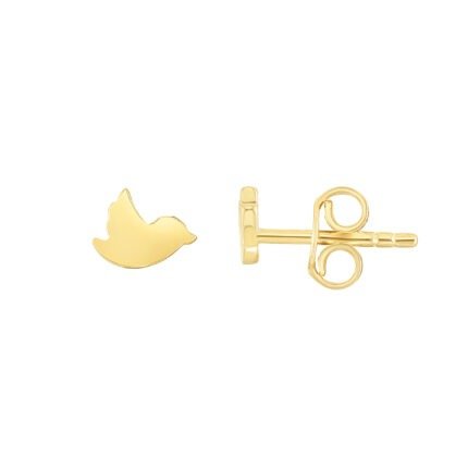 14K Mini Dove Studs