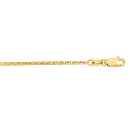 14K Gold 1.4mm Gourmette Chain