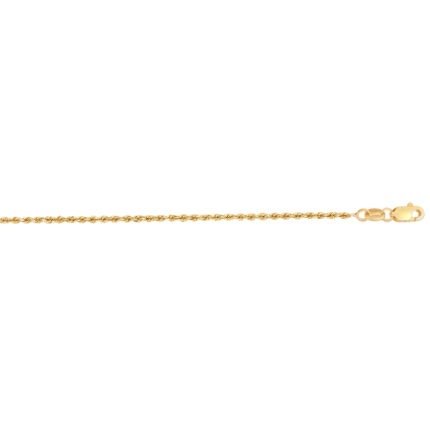 14K Gold 1.4mm Diamond Cut Royal Rope Chain