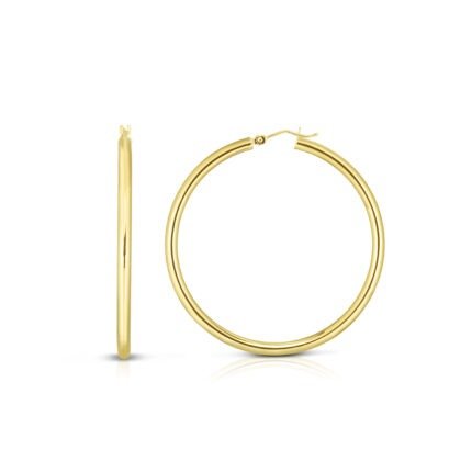 14K Gold 3x20mm Hoops
