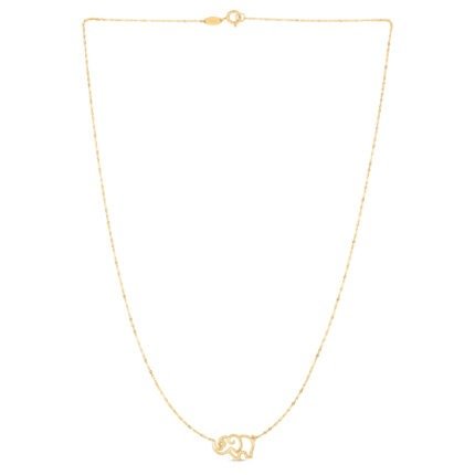 14K Gold Elephant Necklace