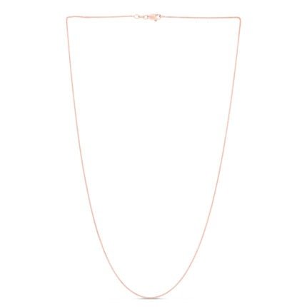 14K Gold .6mm Round Wheat Chain