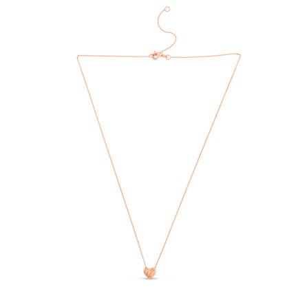 14K Gold Scribbles Heart Necklace