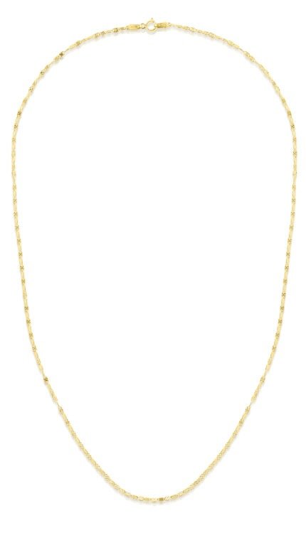 14K Gold 1.7mm Sparkle Valentino Chain