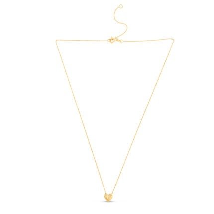 14K Gold Scribbles Heart Necklace