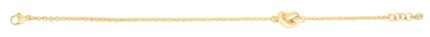 14K Gold Polished Puffed Love Knot Bracelet