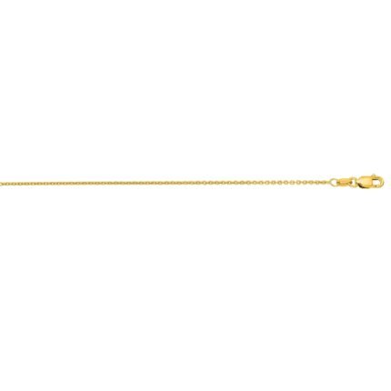 14K Gold 1.2mm Oval Cable Chain