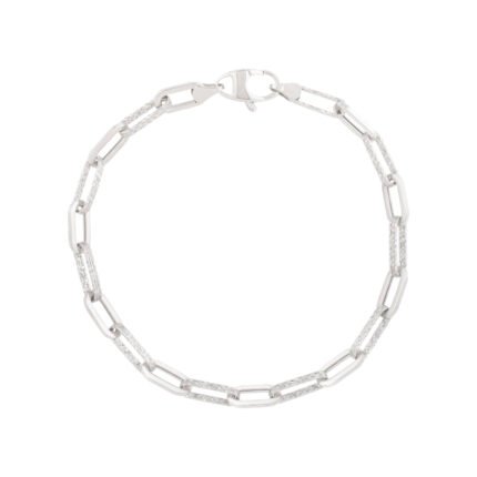 14K 4mm Diamant?? Paperclip Bracelet
