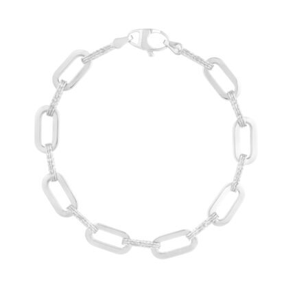 14K 7mm Diamant?? Paperclip Bracelet
